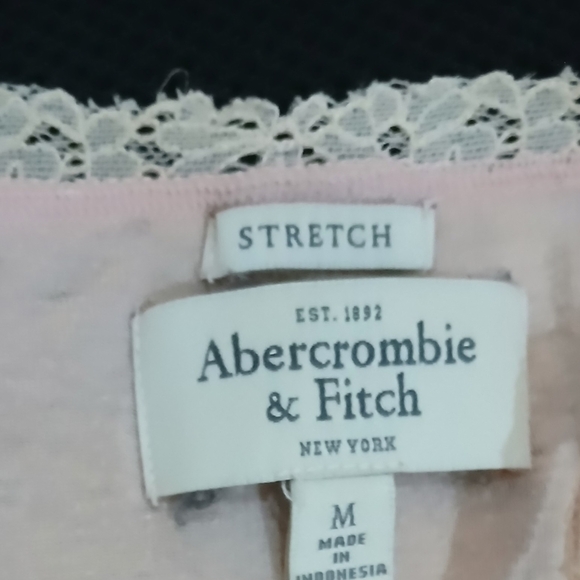 Vintage 2000's Abercrombie & Fitch Pink Lace Trim Cami - Tanktop A&F - Picture 2 of 8